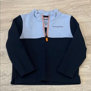Vineyard Vines Kids Black and Light Gray Quarter-Zip Sweatshirt